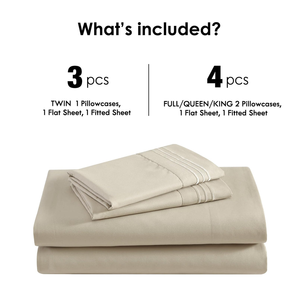 4-Piece Fitted Queen Sheets