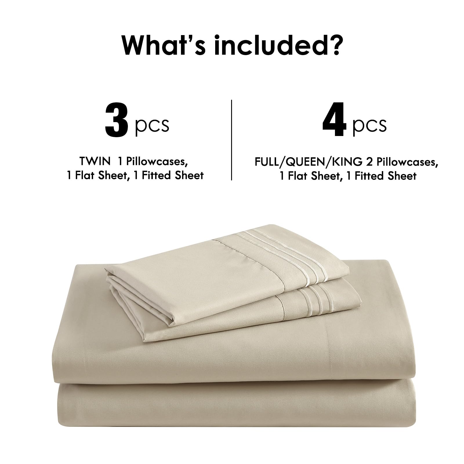 4-Piece Fitted Queen Sheets