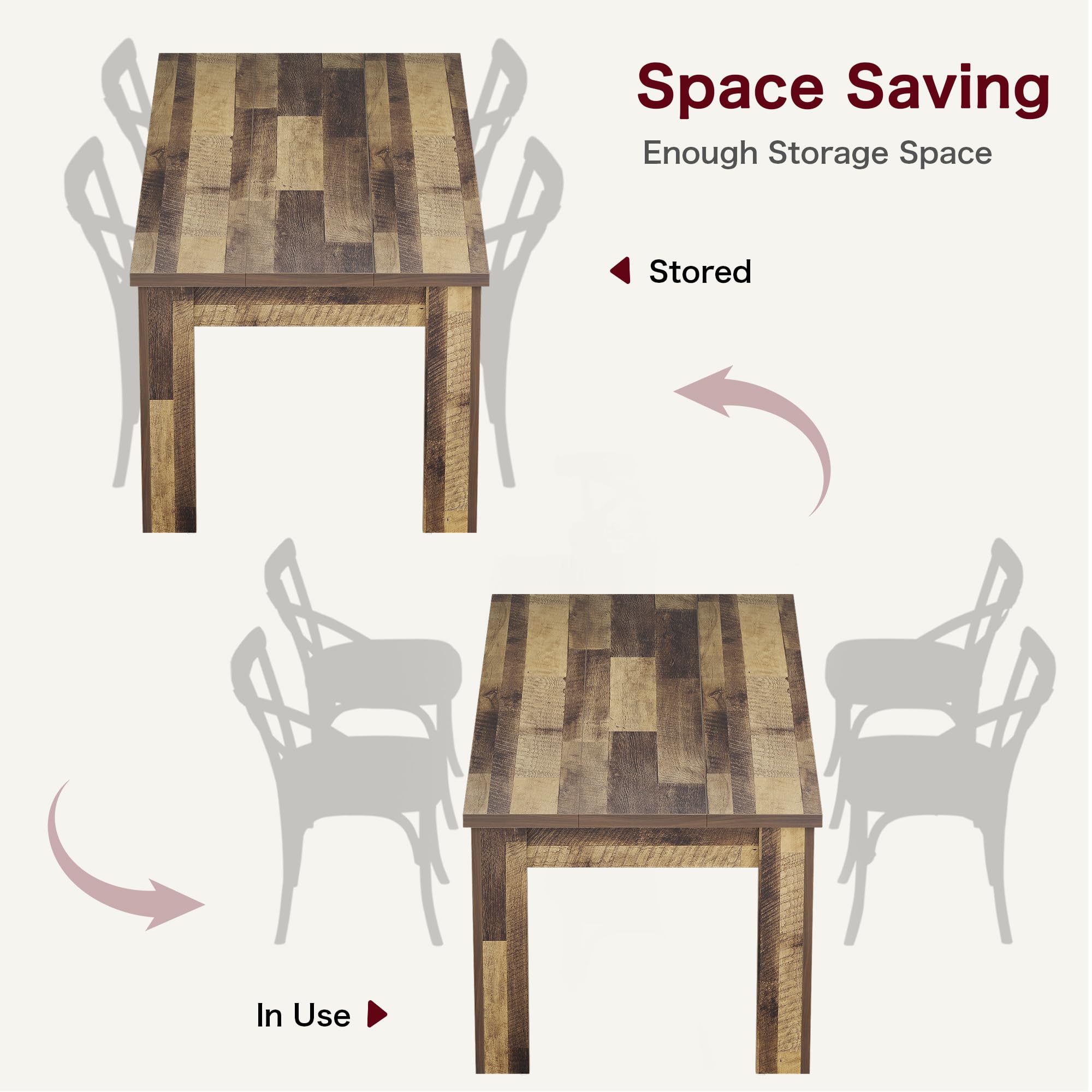Farmhouse Dining Table for 4-6