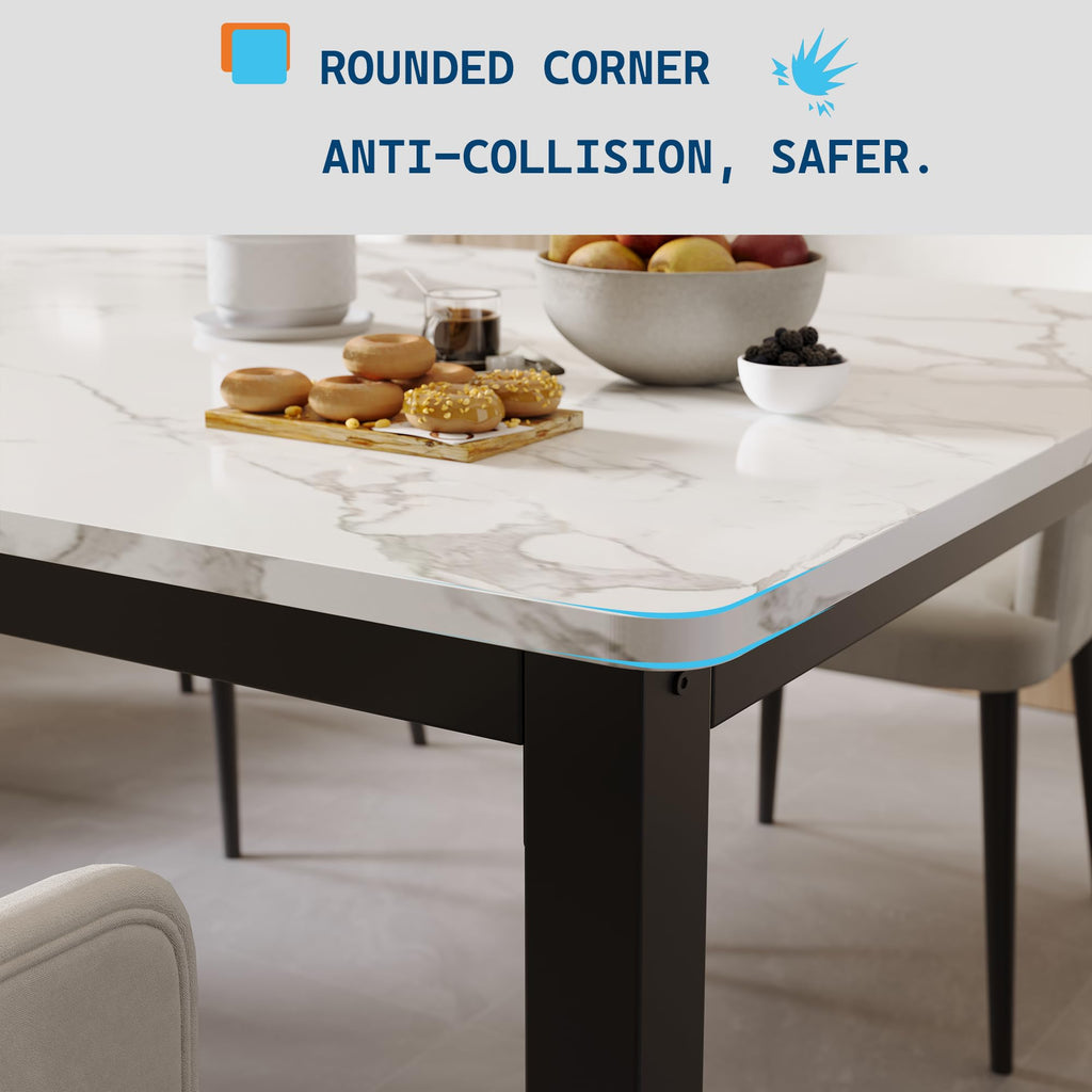 Industrial Dining Table for 6 People