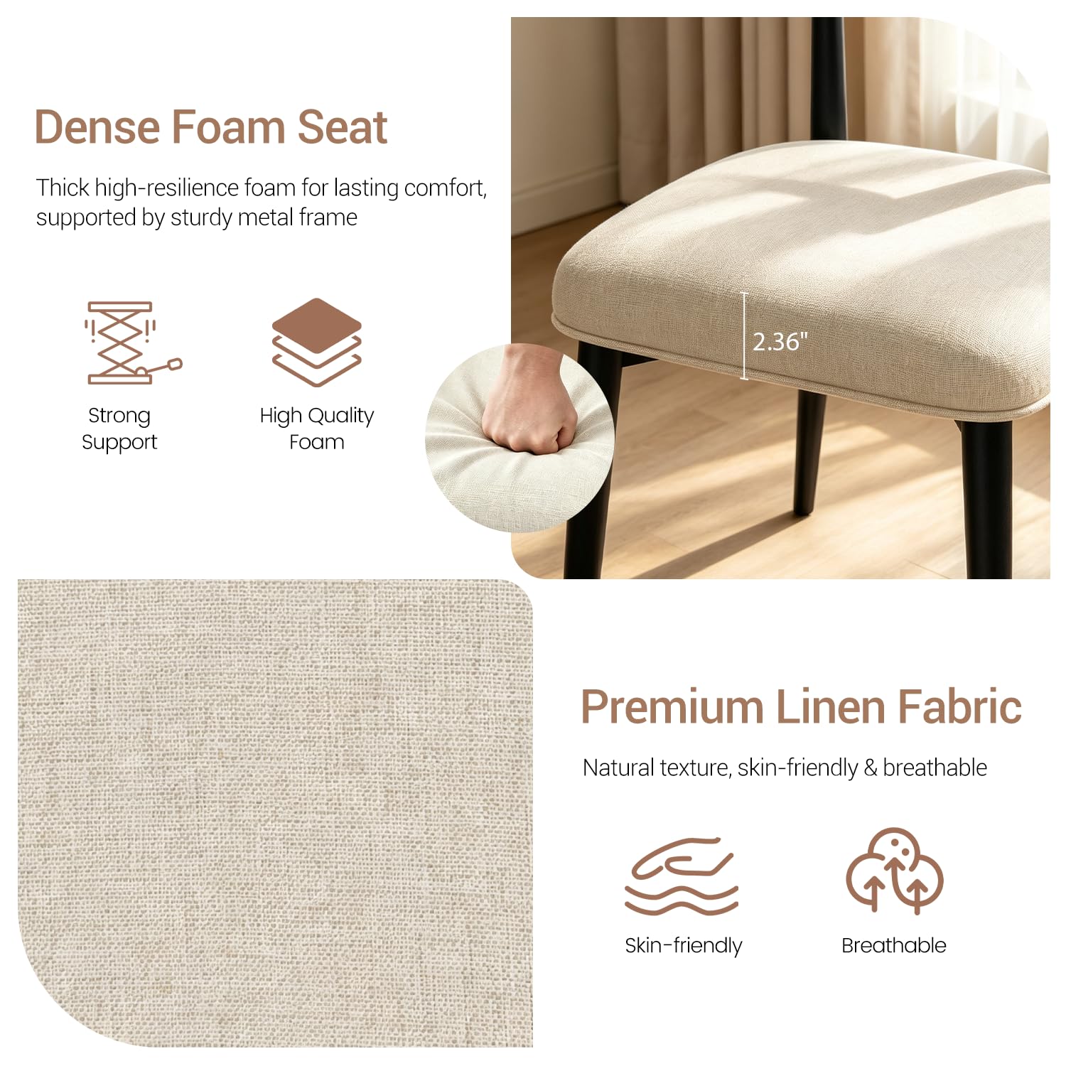 Modern Dining Chairs Set for 2