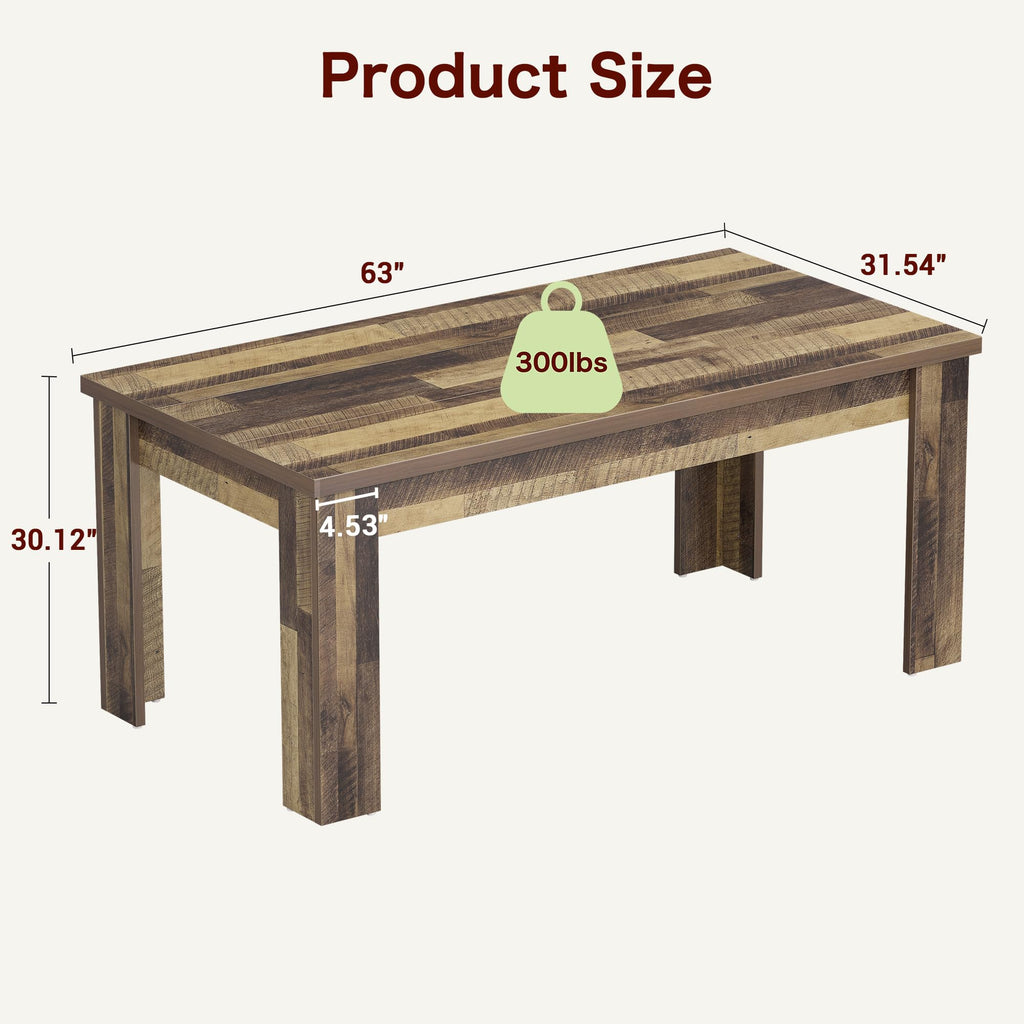 Farmhouse Dining Table for 4-6