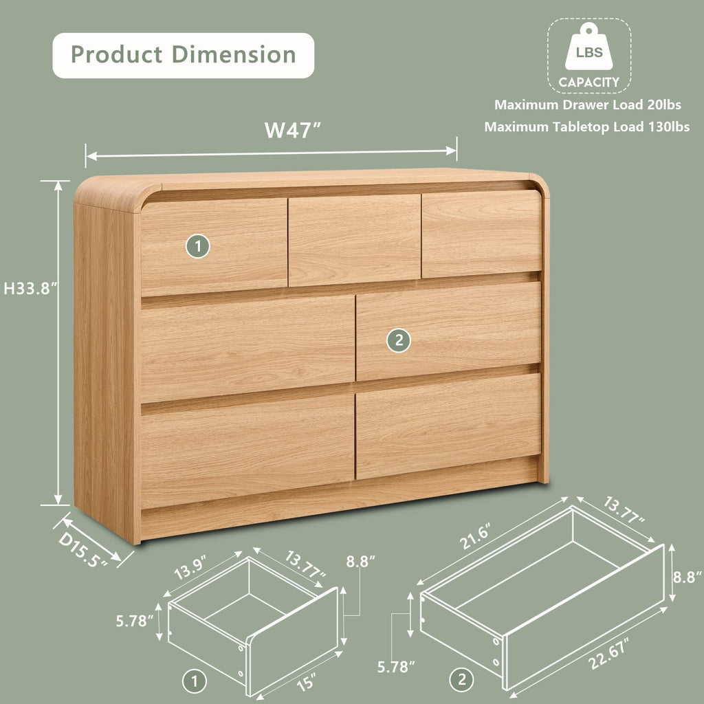 Modern 7 Drawers Dresser