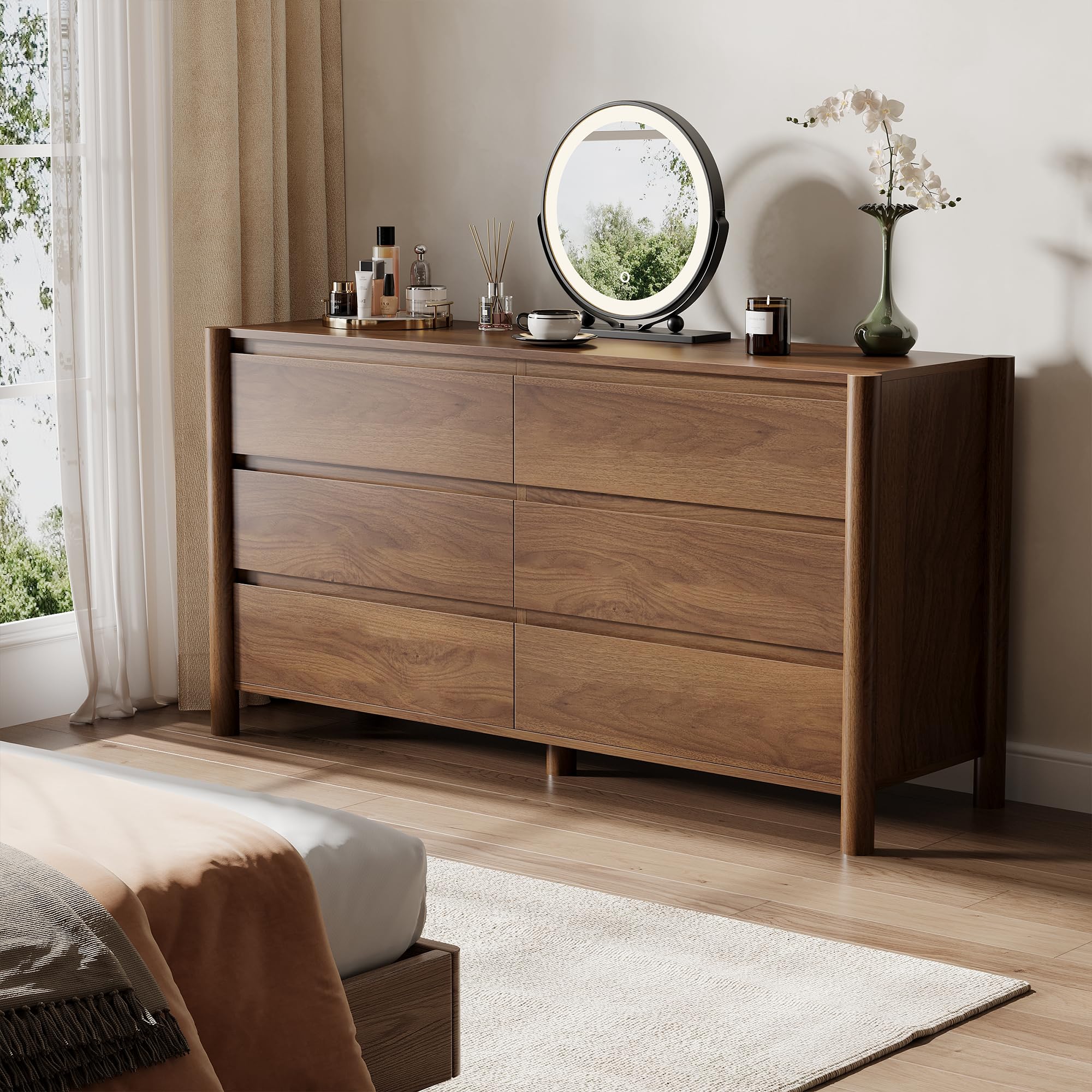 Walnut Dresser for Bedroom