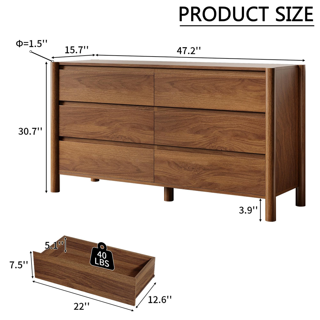 Walnut Dresser for Bedroom