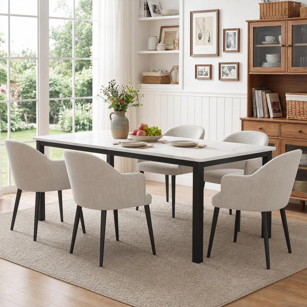 Industrial Dining Table for 6 People