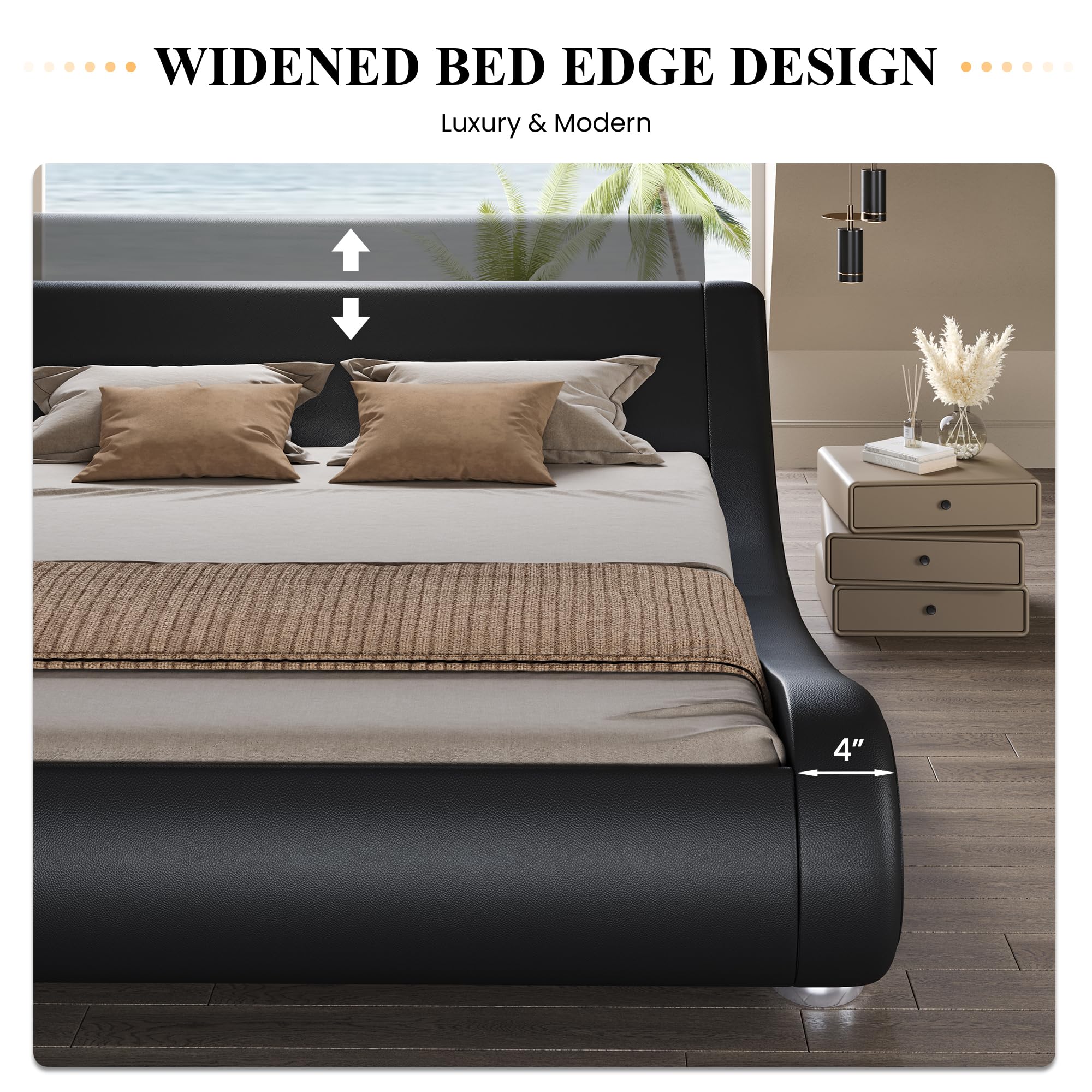 Queen Size Sleigh Bed Frame