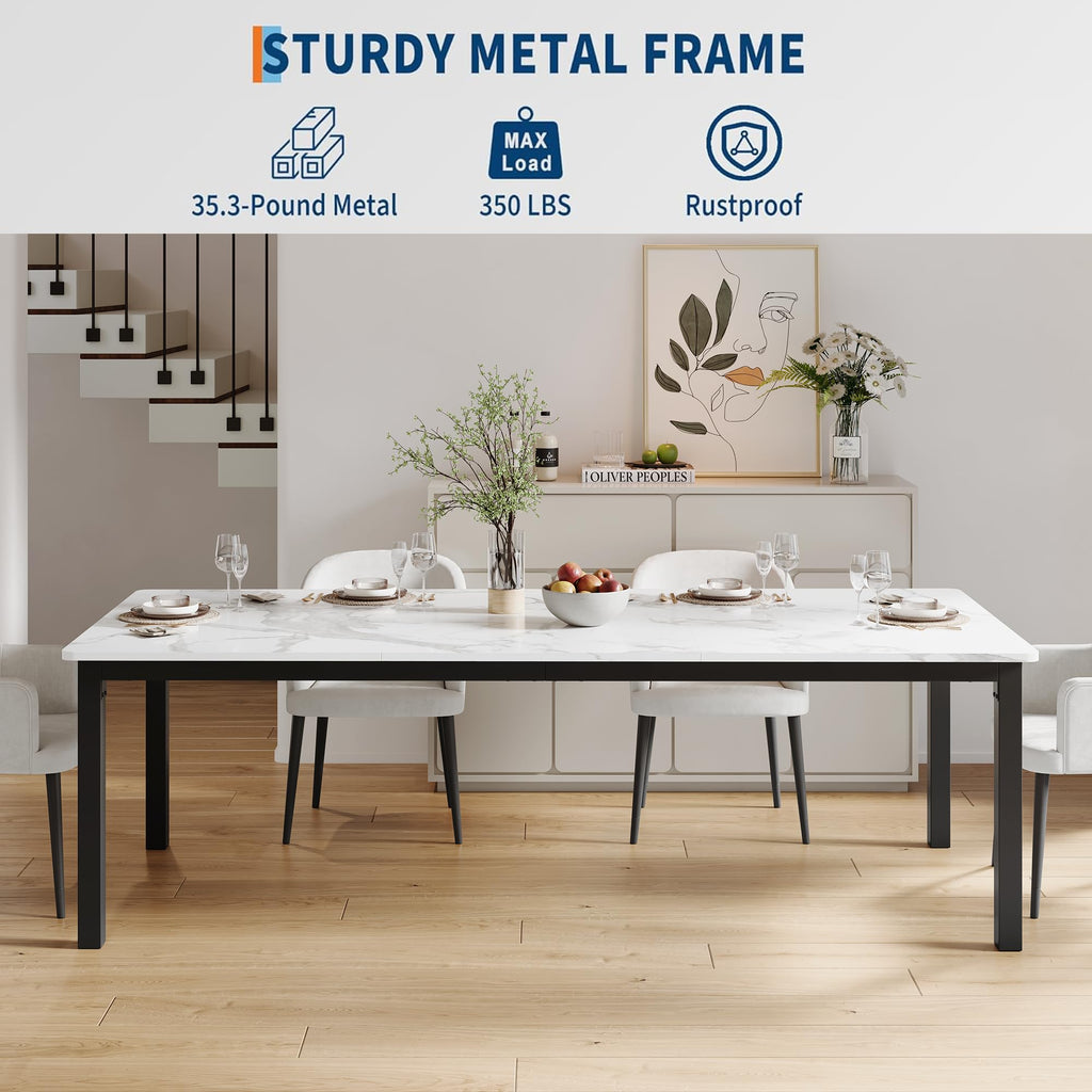 Industrial Dining Table for 6 People